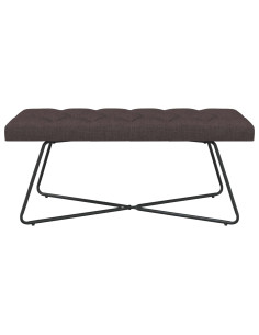 Panchina con bottoni imbottiti Marrone Scuro 110 x 40 x 46 cm 2