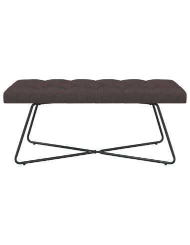 Panchina con bottoni imbottiti Marrone Scuro 110 x 40 x 46 cm