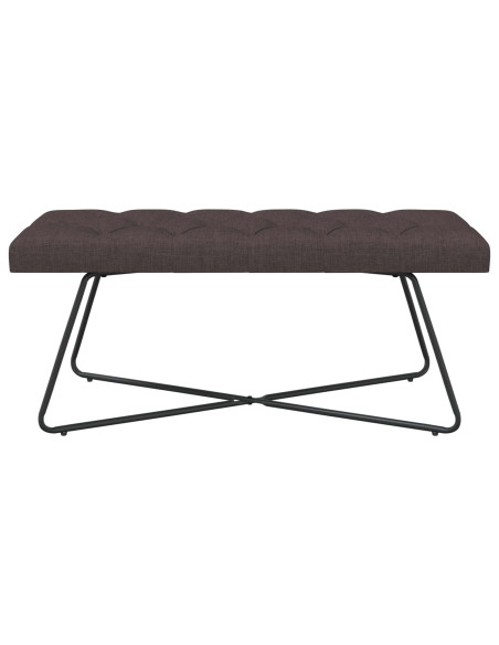 Panchina con bottoni imbottiti Marrone Scuro 110 x 40 x 46 cm
