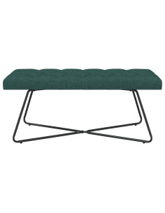 Panchina con bottoni imbottiti Verde Scuro 110 x 40 x 46 cm 2