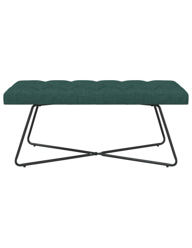 Panchina con bottoni imbottiti Verde Scuro 110 x 40 x 46 cm