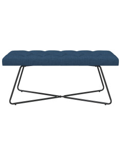 Panchina con bottoni imbottiti Blu 110 x 40 x 46 cm Tessuto 2