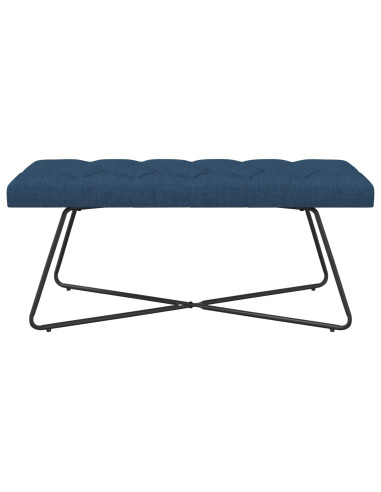 Panchina con bottoni imbottiti Blu 110 x 40 x 46 cm Tessuto