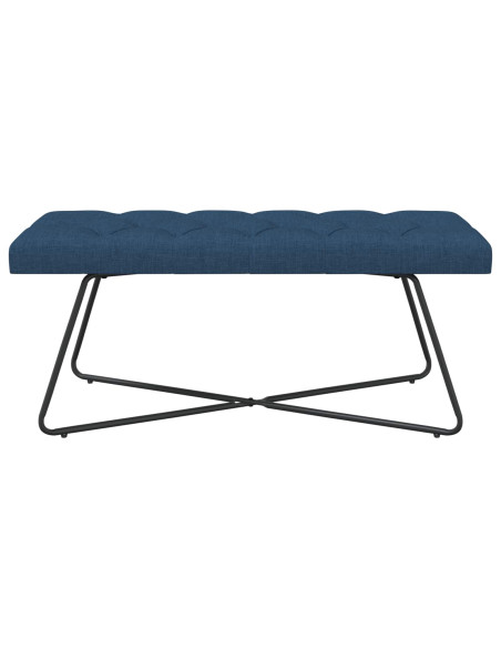 Panchina con bottoni imbottiti Blu 110 x 40 x 46 cm Tessuto