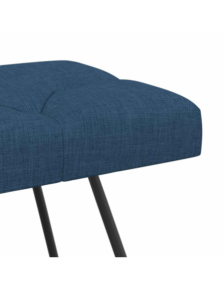 Panchina con bottoni imbottiti Blu 110 x 40 x 46 cm Tessuto