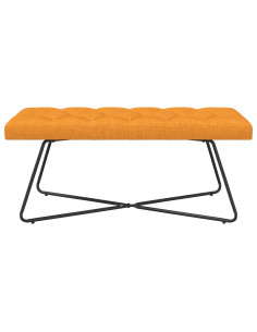 Panchina con bottoni imbottiti Giallo Scuro 110 x 40 x 46 cm 2