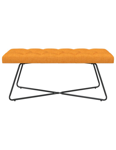 Panchina con bottoni imbottiti Giallo Scuro 110 x 40 x 46 cm