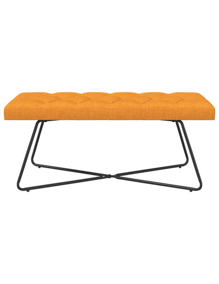 Panchina con bottoni imbottiti Giallo Scuro 110 x 40 x 46 cm