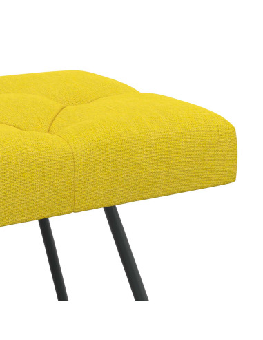Panchina con bottoni imbottiti Giallo Chiaro 110 x 40 x 46 cm