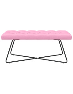 Panchina con bottoni imbottiti Rosa 110 x 40 x 46 cm Tessuto 2