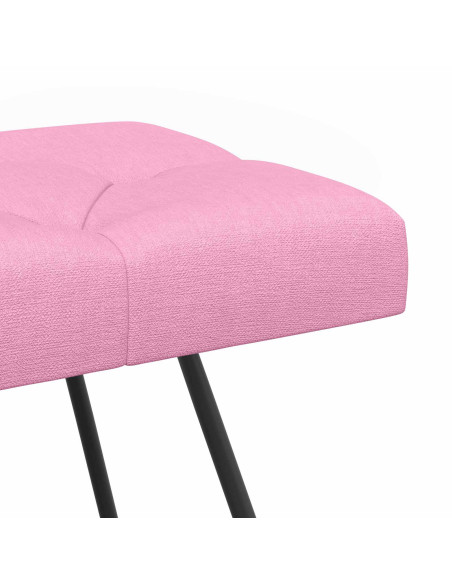 Panchina con bottoni imbottiti Rosa 110 x 40 x 46 cm Tessuto