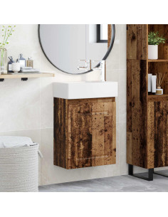Mobile bagno con rubinetto Legno antico 45,5 x 22,5 x 84 cm