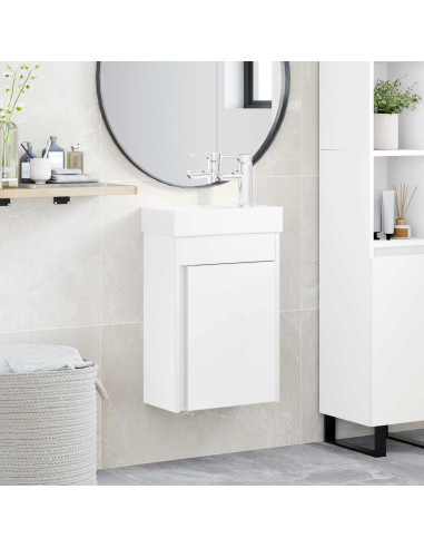 Mobile bagno con rubinetto Bianco 40,5 x 22,5 x 62 cm