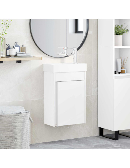 Mobile bagno con rubinetto Bianco 40,5 x 22,5 x 62 cm