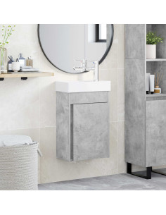 Mobile bagno con rubinetto Grigio Cemento 40,5 x 22,5 x 62 cm