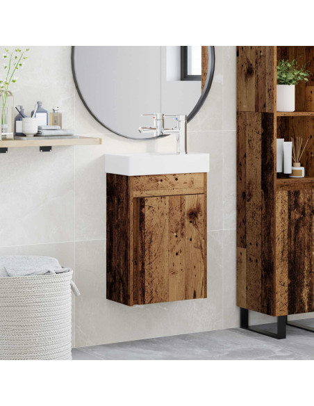 Mobile bagno con rubinetto Legno antico 40,5 x 22,5 x 62 cm