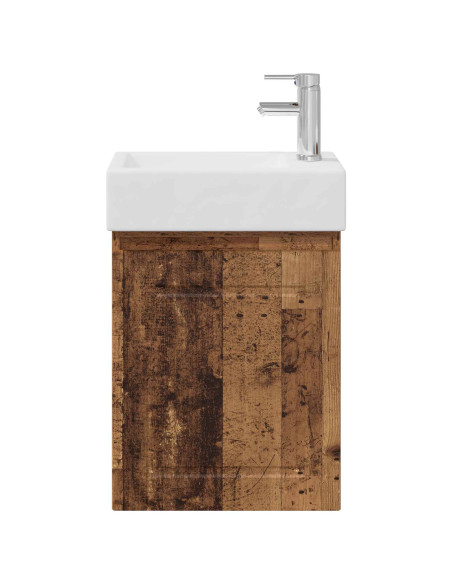 Mobile bagno con rubinetto Legno antico 45,5 x 22,5 x 84 cm