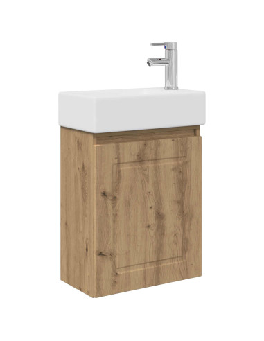 Mobile bagno con rubinetto Rovere Artigianale