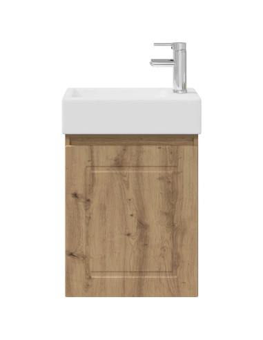 Mobile bagno con rubinetto Rovere Artigianale