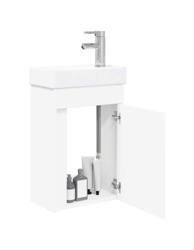 Mobile bagno con rubinetto Bianco 40,5 x 22,5 x 62 cm