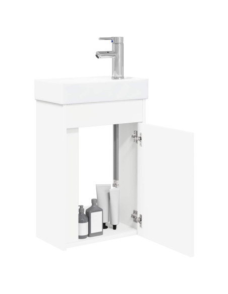 Mobile bagno con rubinetto Bianco 40,5 x 22,5 x 62 cm