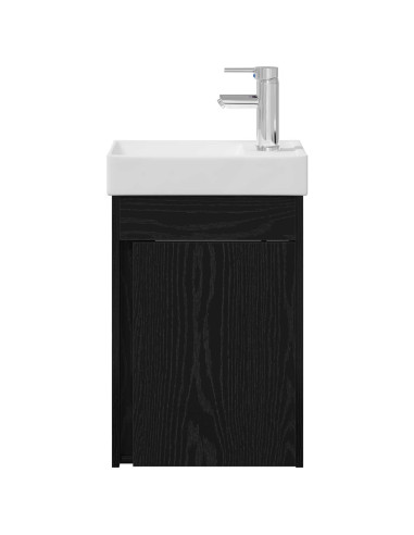 Mobile bagno con rubinetto Rovere Nero 40,5 x 22,5 x 62 cm