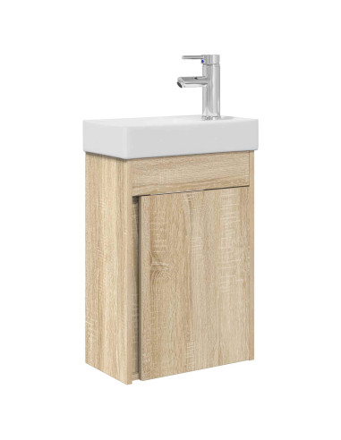 Mobile bagno con rubinetto Rovere Sonoma 40,5 x 22,5 x 62 cm