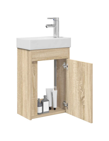Mobile bagno con rubinetto Rovere Sonoma 40,5 x 22,5 x 62 cm