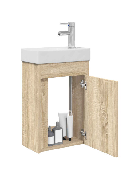Mobile bagno con rubinetto Rovere Sonoma 40,5 x 22,5 x 62 cm