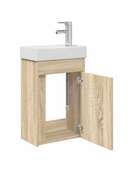 Mobile bagno con rubinetto Rovere Sonoma 40,5 x 22,5 x 62 cm