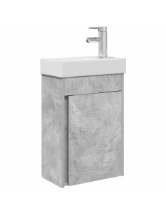 Mobile bagno con rubinetto Grigio Cemento 40,5 x 22,5 x 62 cm 2