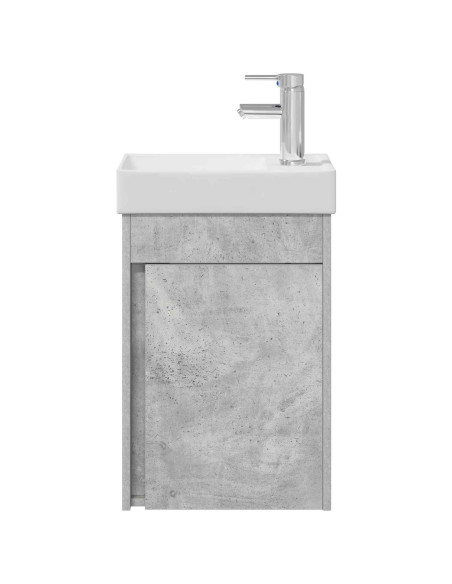 Mobile bagno con rubinetto Grigio Cemento 40,5 x 22,5 x 62 cm