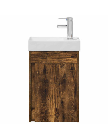 Mobile bagno con rubinetto Rovere Fumo 40,5 x 22,5 x 62 cm