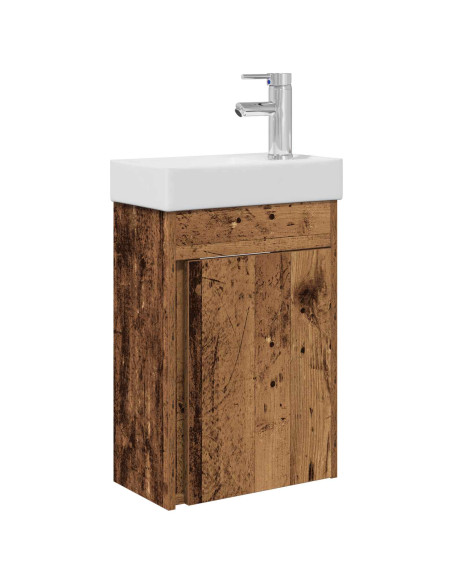 Mobile bagno con rubinetto Legno antico 40,5 x 22,5 x 62 cm
