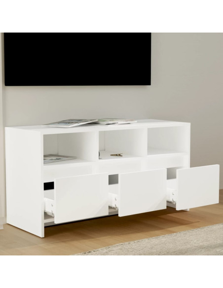 Mobile Porta TV Bianco 102x37,5x52,5 cm in Truciolato
