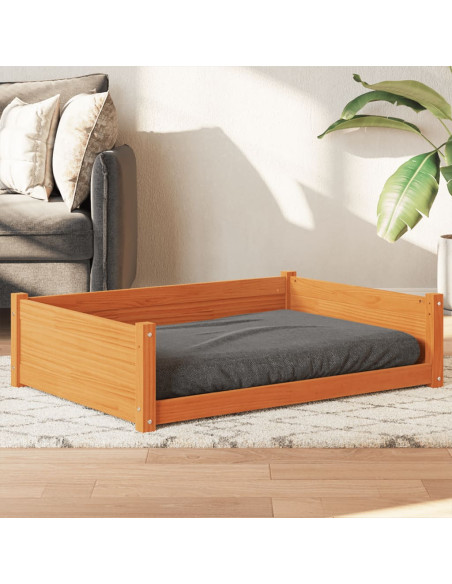 Cuccia Cani Marrone Cera 105,5x75,5x28 cm Legno Massello Pino
