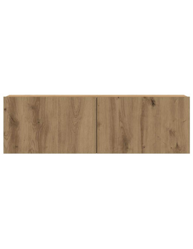 Set di 4 mobili porta TV a parete Rovere Artigianale 100x30x30 cm