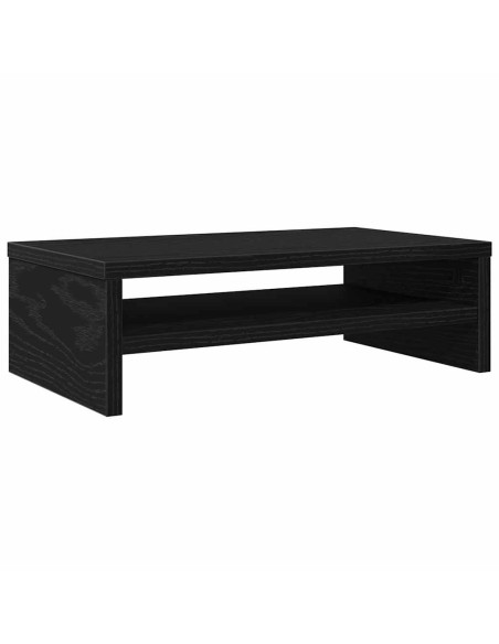 Supporto per Monitor Rovere Nero 42x24x13 cm in Truciolato