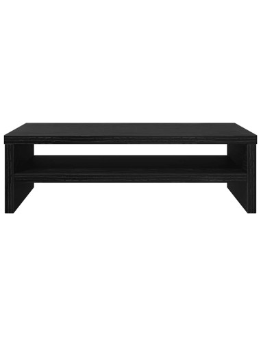 Supporto per Monitor Rovere Nero 42x24x13 cm in Truciolato