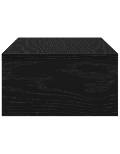Supporto per Monitor Rovere Nero 42x24x13 cm in Truciolato