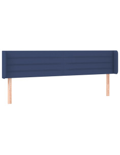 Testiera ad Orecchio Blu 163x16x78/88cm in Tessuto