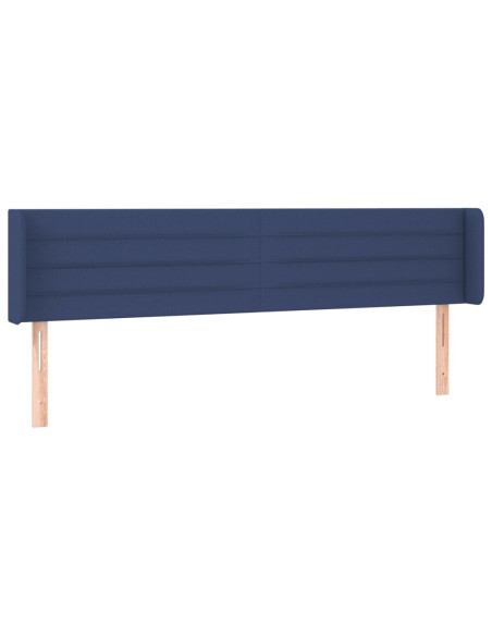 Testiera ad Orecchio Blu 163x16x78/88cm in Tessuto