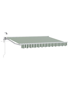 Tettuccio Elettrico Retrattile Verde e Bianco 3,5 x 2 m