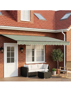 Tettuccio Elettrico Retrattile Verde, Bianco, Antracite 4 x 2 m 2
