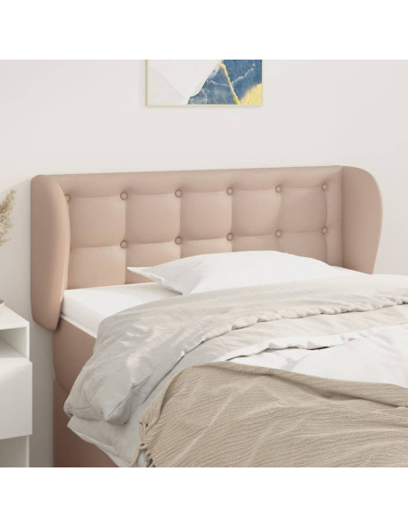 Testiera ad Orecchio Cappuccino 93x23x78/88 cm in Similpelle