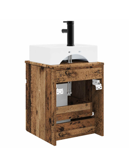Mobile Lavabo da Parete Legno antico 39 x 41 x 62,5 cm