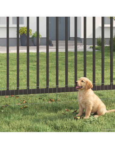 Recinzione da Giardino con Picchetti 12 pcs 75 x 30 cm Mesh