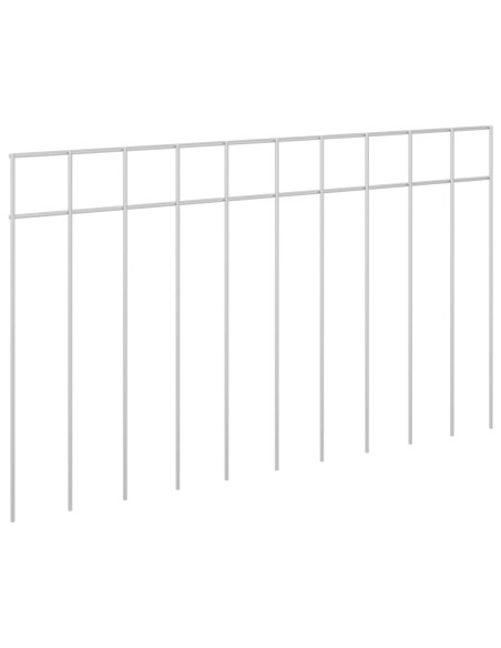 Pannello di Recinzione da Giardino 12 pcs Acciaio zincato