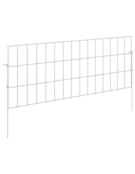 Recinzione da Giardino con Picchetti 12 pcs 75 x 30 cm Mesh