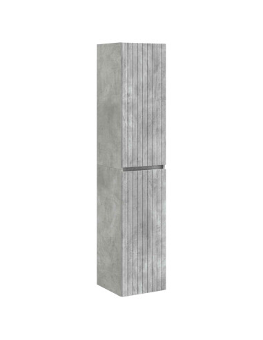 Mobiletto da Bagno a Muro Grigio Cemento 33 x 34,5 x 160 cm